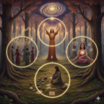 Gruppo di persone disposte nello spazio come rappresentanti in una costellazione quantica.