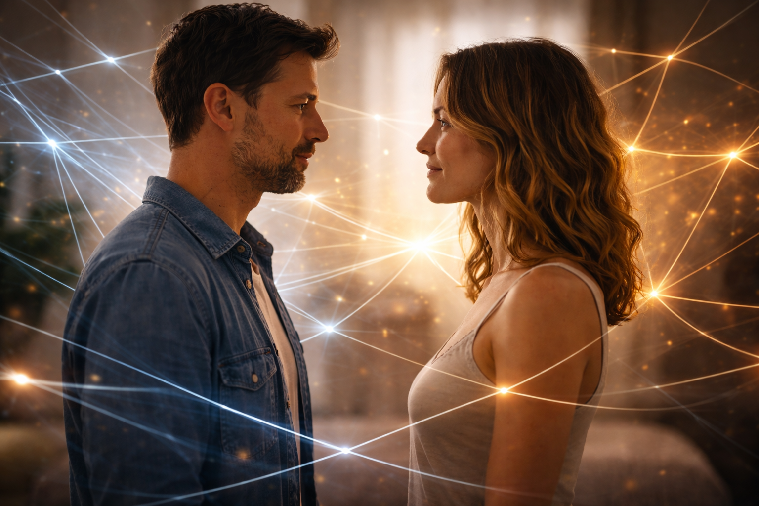 Due persone sedute una di fronte all’altra, simbolo di relazione e campo relazionale.